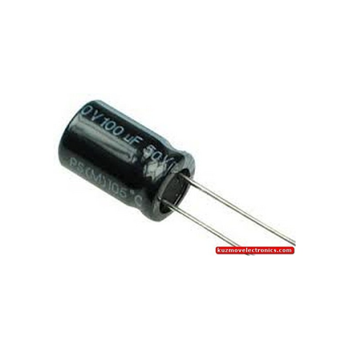 C100MF/50V BH 105 DEG