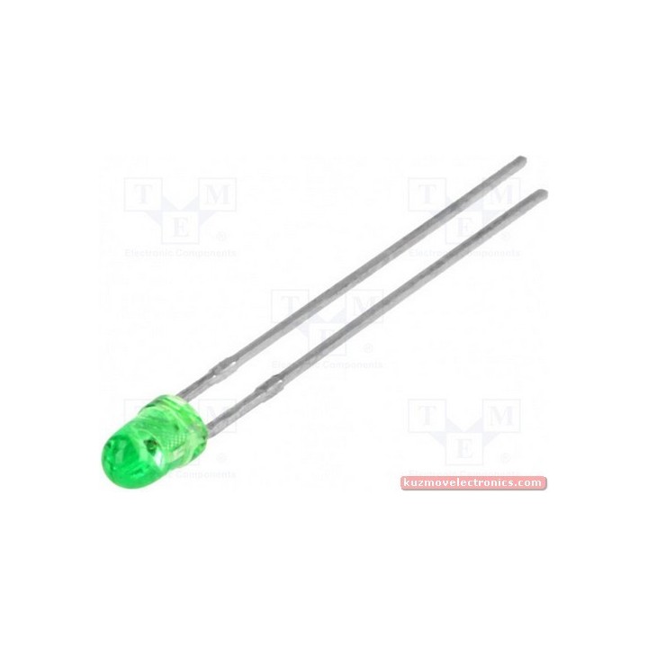 СВЕТОДИОД L-7104GD 3MM GREEN
