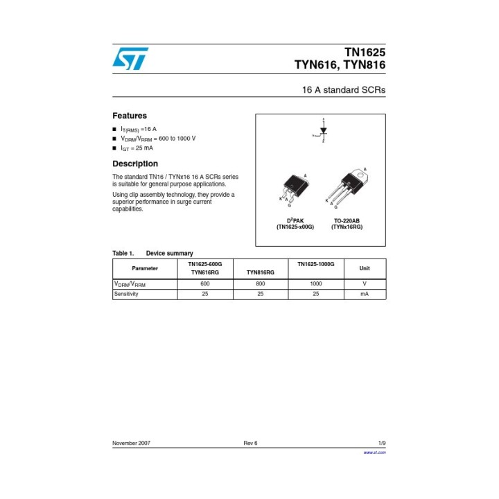 TYN616 TO-220