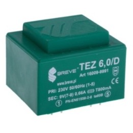 ТРАНСФОРМАТОР TEZ6/D/9V