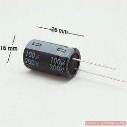 C100MF/200V BH 105 DEG