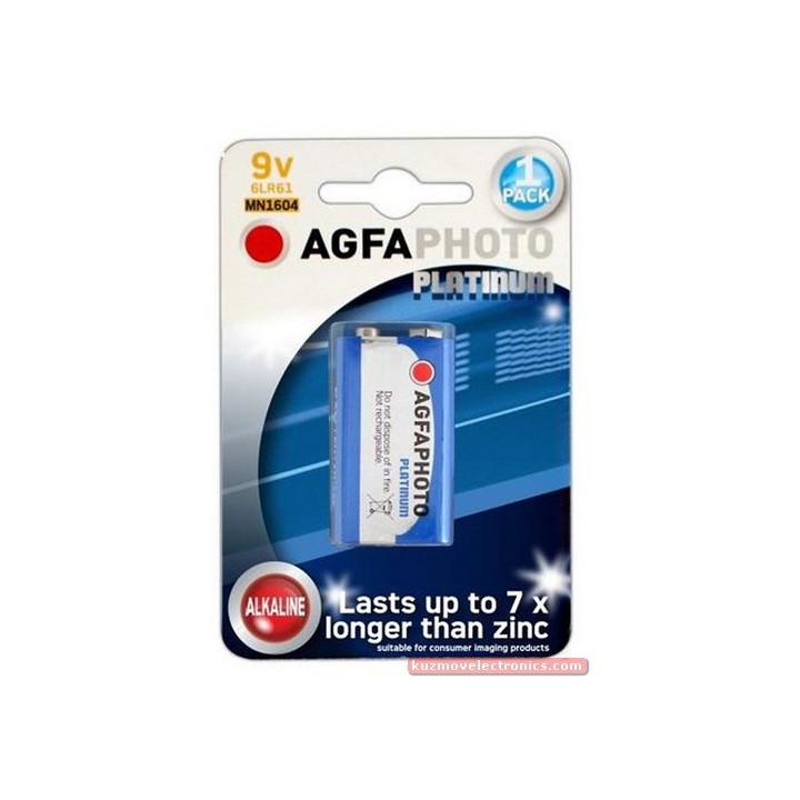 БАТЕРИЯ AGFAPHOTO 6LR61 9V-ALK
