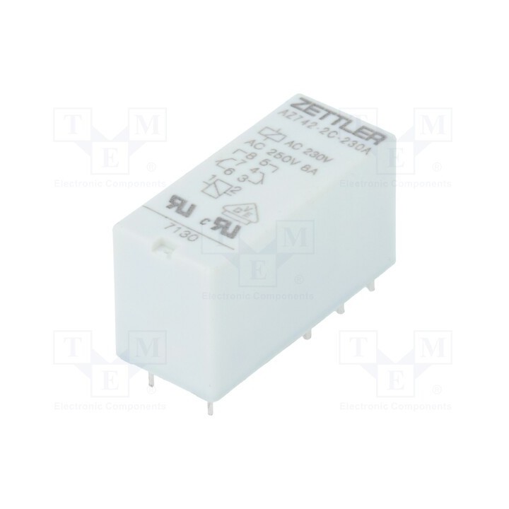 РЕЛЕ AZ742-2C-230A 230VAC DPDT